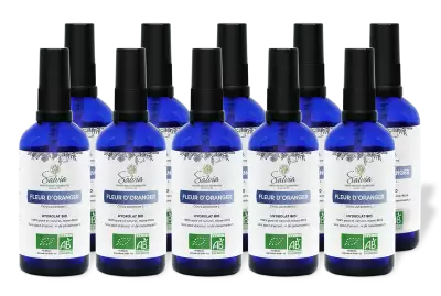 PACK DE 10 x Fleur d\'oranger - Hydrolat bio - 100 ml