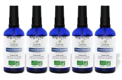 PACK DE 5 x Fleur d\'oranger - Hydrolat bio - 100 ml