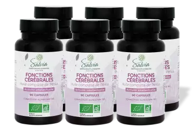 PACK DE 6 x Huile compl�te de P�rilla - 90 capsules - Bio - Huile v�g�tale et essentielle